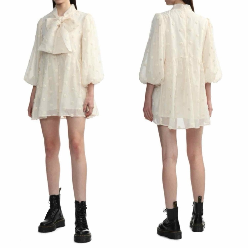 Sister Jane Sunstone Bow Mini Dress Medium